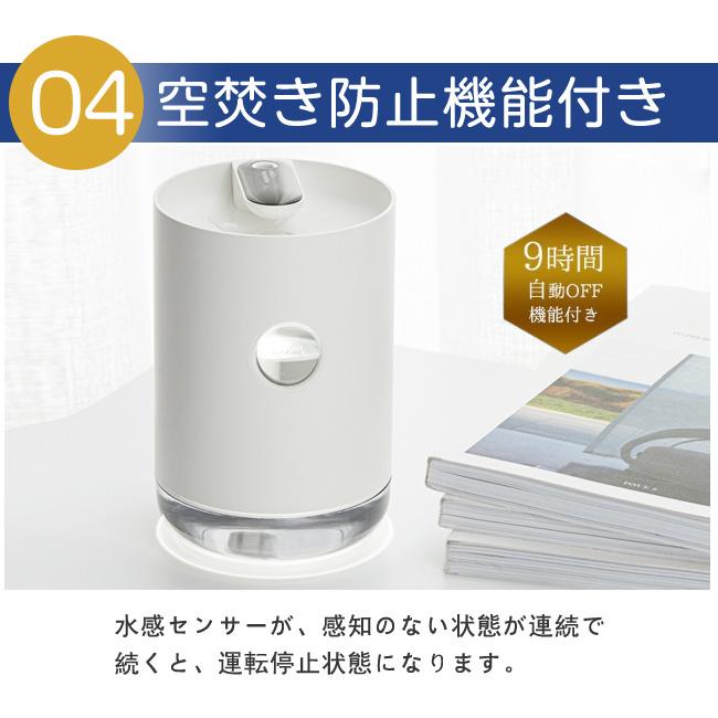 送料無料 加湿器 USB充電式 ハイブリッド式 空気浄化 LEDライト 1L 大