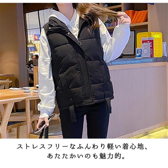 中綿ベスト レディース ベスト 中綿 ダウン風 アウター 冬 おすすめ 春 