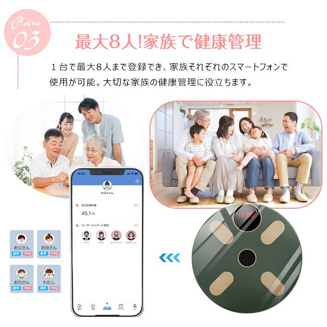 体重計 体組成計 スマホ Bluetooth対応 日本語アプリ 乾電池式 USB＆