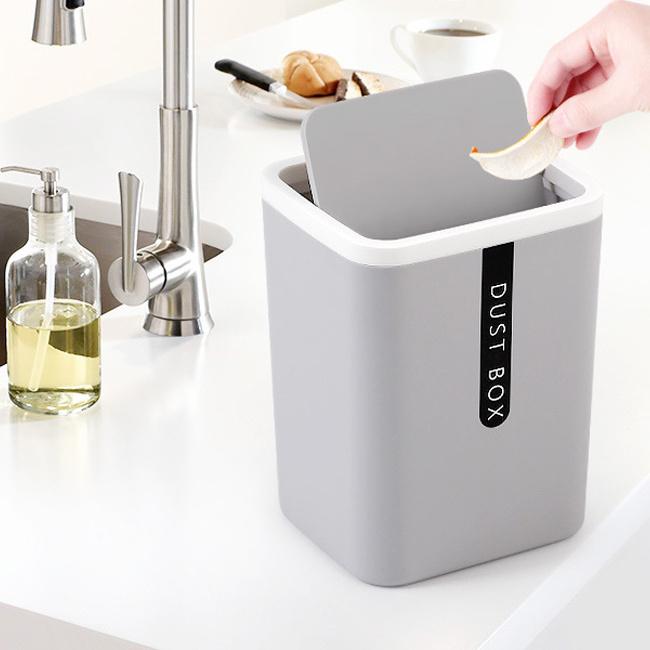 ゴミ箱 ごみ箱 木目調 ミニ ダストボックス ワンタッチ 2L 2リットル