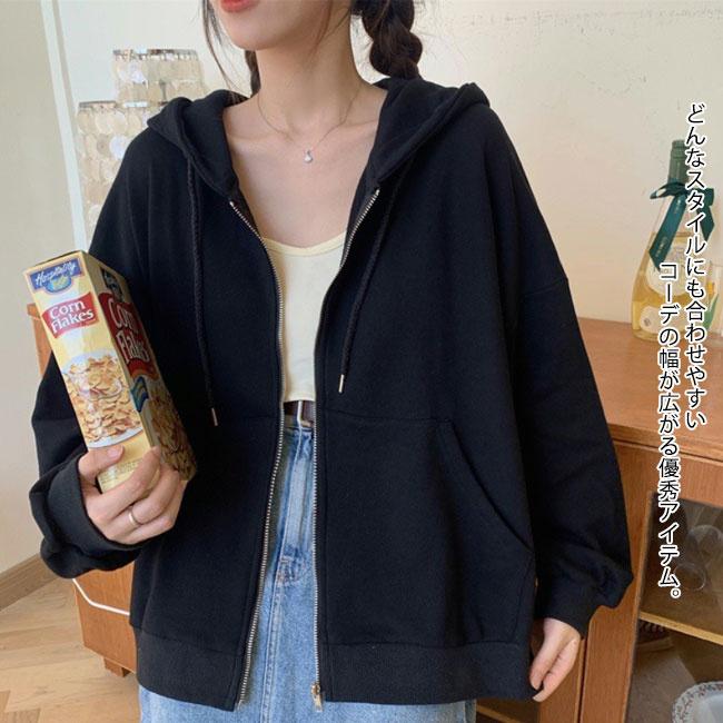 パーカー レディース ジップパーカー トップス フード フード付き