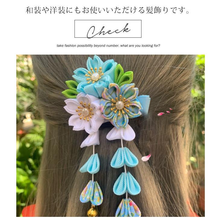 髪飾り かんざし 成人式 つまみ細工 簪 梅 花 ラメ ラインストーン 