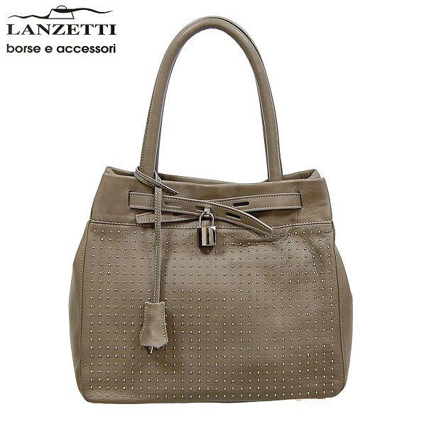 LANZET、本革 ハンドバック