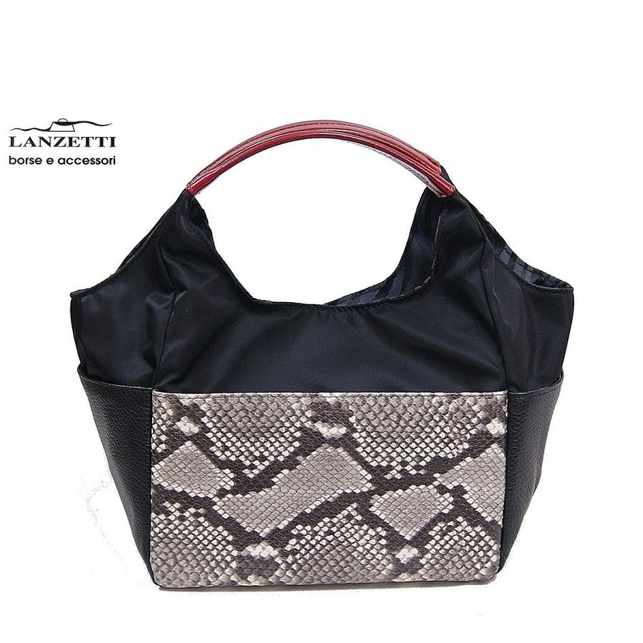パイソン ハンドバッグ ハンドバッグ パイソン 蛇柄 ヘビ柄 軽量 ナイロンバッグ