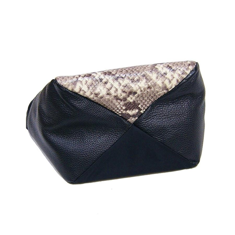 ハンドバッグ パイソン 蛇柄 ヘビ柄 軽量 ナイロンバッグ