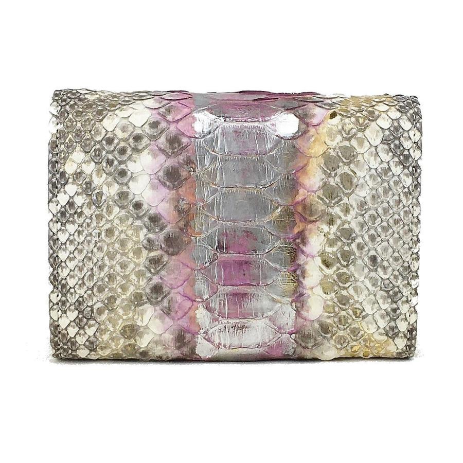 パイソン財布 折財布 本革 財布 パイソン 蛇革 ピンク 楽天市場】蛇革