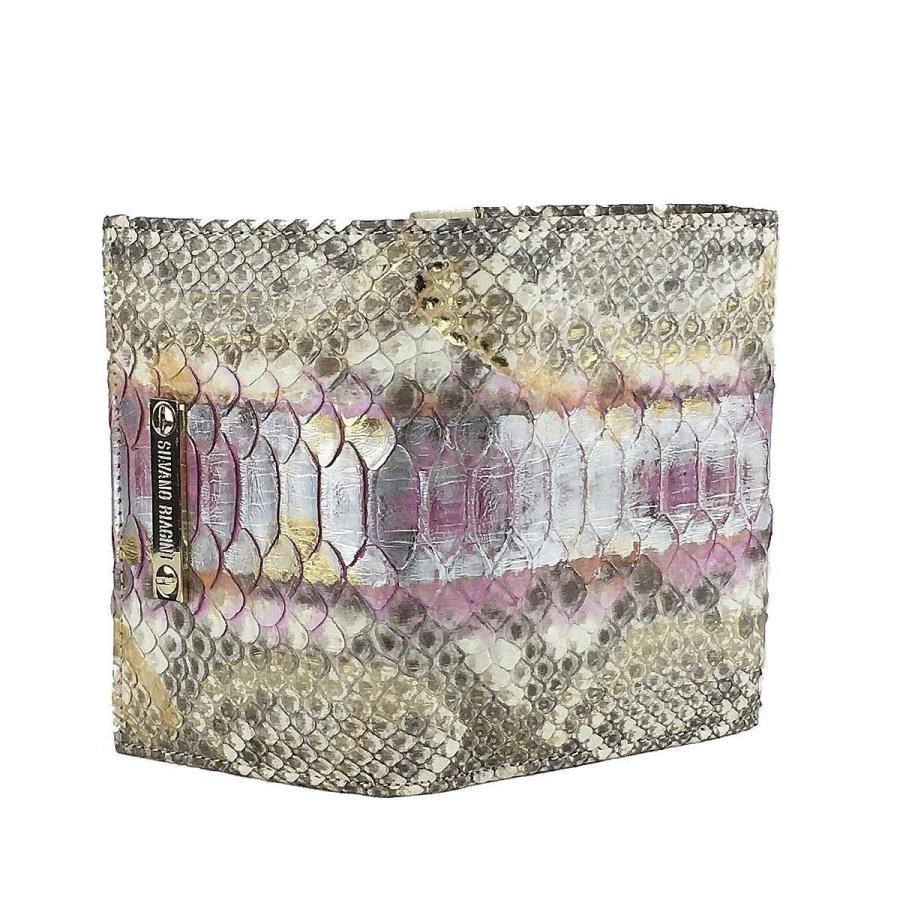 SILVANO BIAGINI パイソン二つ折り財布 レディース財布 蛇革 蛇