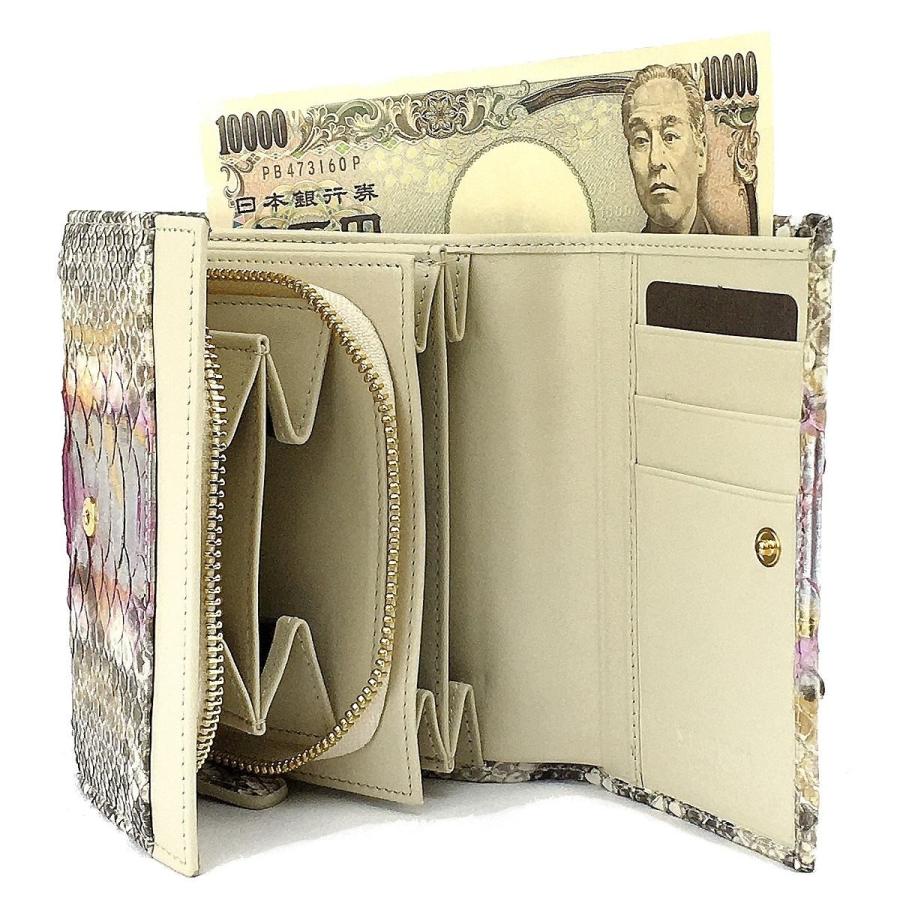 SILVANO BIAGINI パイソン二つ折り財布 レディース財布 蛇革 蛇