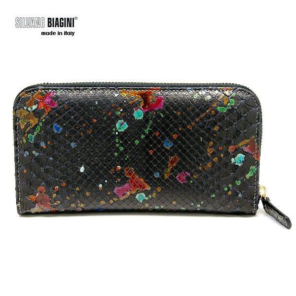 Rakuten 長財布 レディース パイソン 本革 ラウンドファスナー 人気 かわいい 個性的 ブラック イタリア製 Silvano Biagini 楽天カード分割 Www Doctor Plan Com