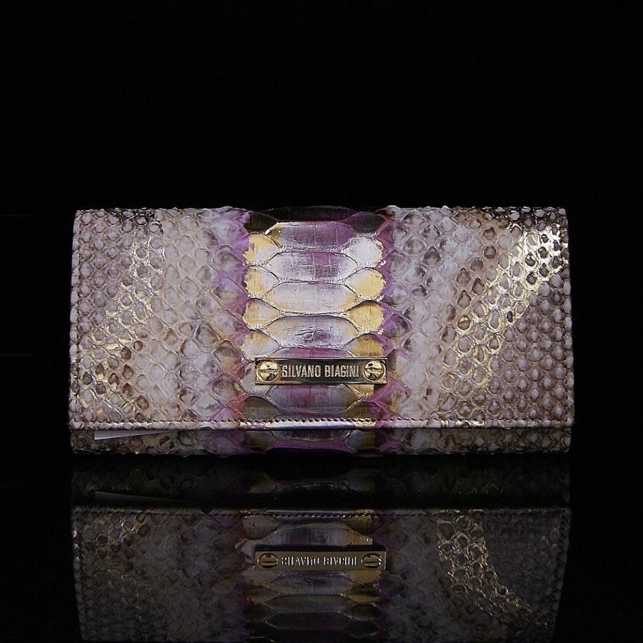 【ヴィンテージ品】SILVANO BIAGINI パイソンレザー長財布イタリア製 zizi-collection_w-030