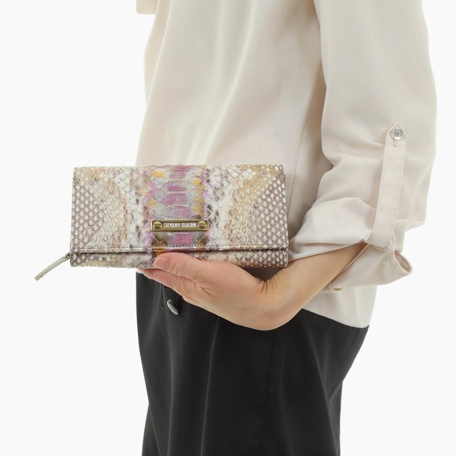 【ヴィンテージ品】SILVANO BIAGINI パイソンレザー長財布イタリア製 zizi-collection_w-030