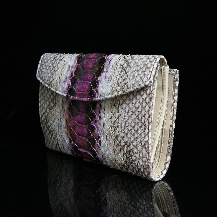 【ヴィンテージ品】SILVANO BIAGINI パイソンレザー長財布イタリア製 SILVANO BIAGINI 長財布 レディース ヘビ革 パイソン 本革 三