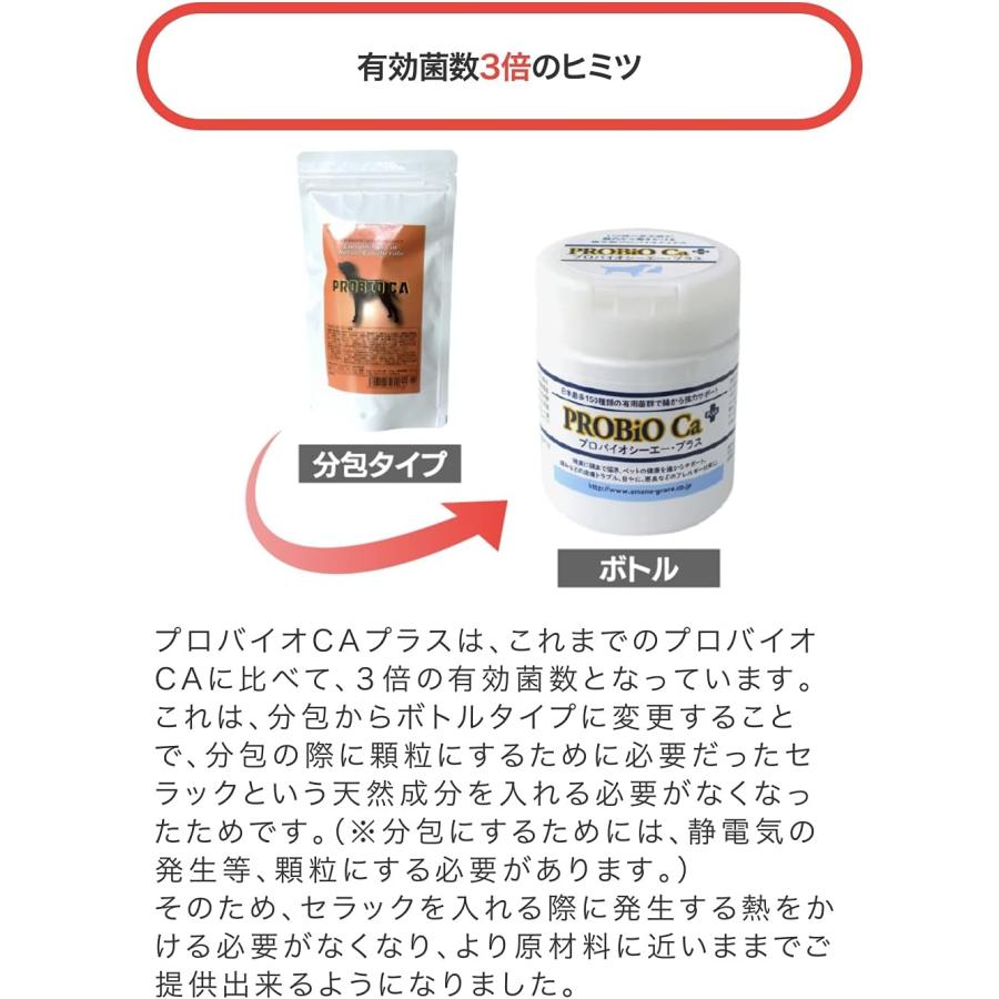プロバイオシーエープラス PROBiO Ca PLUS 粉末100g 3個 (アマナ 