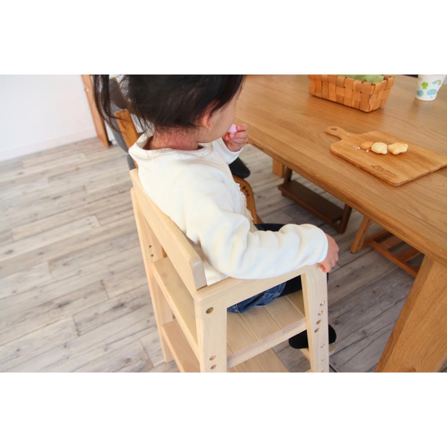 ベビーチェア ハイチェア  木製 高さ調節 ダイニングチェア ベビーチェアー 子供 2歳 食事 椅子｜zkagu｜06