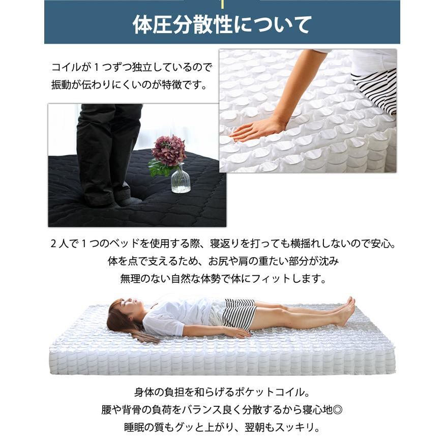 セミダブル 120cm ＳＤサイズ マット ポケットコイルマット 通気性 高耐久ウレタン ポケットコイルマットレス SD マットレス 【ガーナイト】
