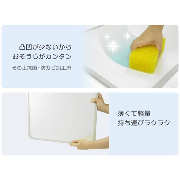 オーダーメイド アルミ組合せ風呂ふた アイボリー 抗菌・防カビ 86〜90×121〜130cm 3枚割の画像