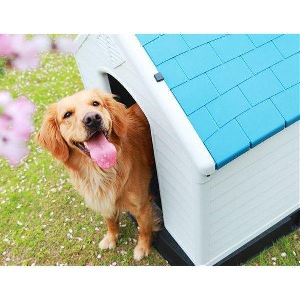 ★最終価格★ 大型犬 ドッグ 犬舎 犬小屋 ハウス おうち 屋外 野外 庭用 プラス ティック製 プラスチック 防水 通気性 ドア無し 【P3062998088】(20015円)