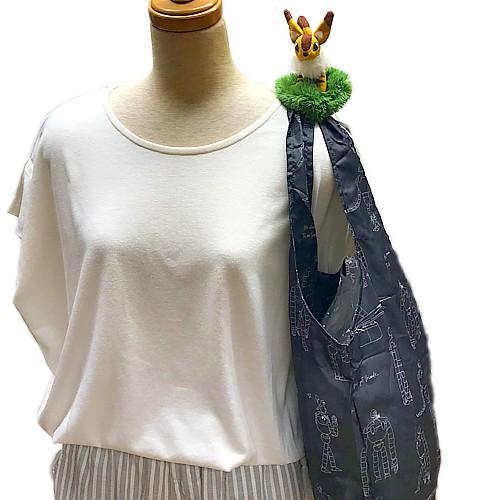 ジブリグッズ 天空の城ラピュタ 肩のせエコバッグ キツネリス ジブリグッズ 天空の城ラピュタ 肩のせエコバッグ キツネリス