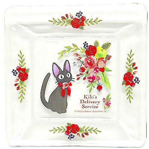 ジブリ食器 魔女の宅急便 スクエアガラスプレート 15cm ジジ