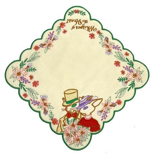 ジブリ グッズ 耳をすませば 刺繍スカラップミニタオル バロン