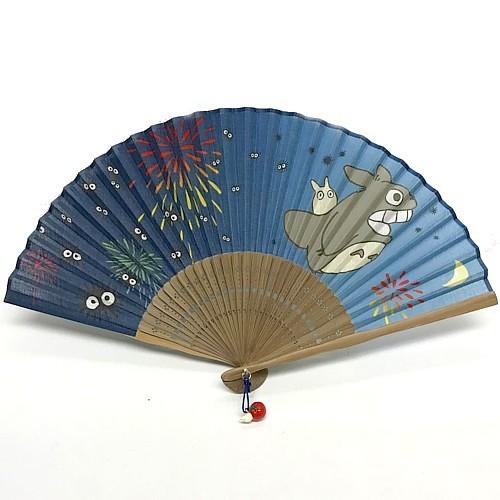 p*で様 となりのトトロ 浴衣 夏着物 扇子にトトロ 裄67.5 木綿 AK-7 p*で様 となりのトトロ 浴衣 夏着物 扇子にトトロ 裄67.5 木綿