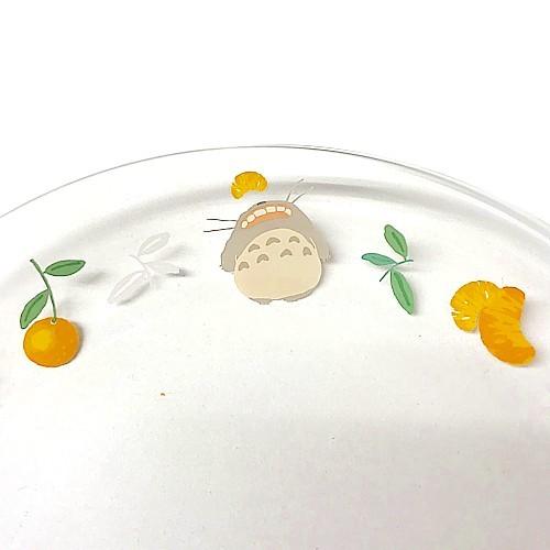 ジブリ食器 となりのトトロ 夏ミカンシリーズ ガラスプレート18cm