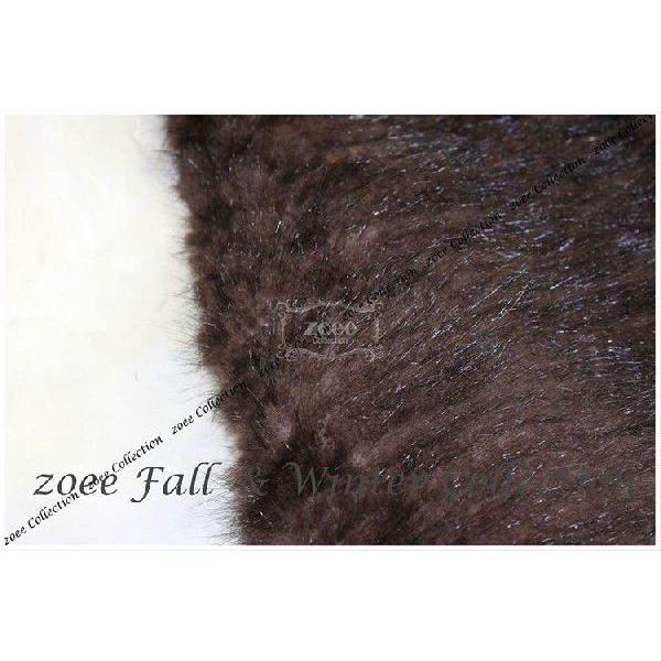 ミンクファーポンチョ　フリンジ付き　077　ダークブラウン |  | 02