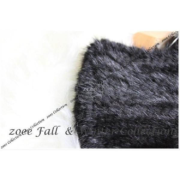 ミンクファーポンチョ　フリンジ付き　099　ブラック |  | 02