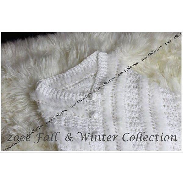 ケープ風ポンチョ　ふわふわラビットファー＆フリンジ付き　136wh　ホワイト |  | 01