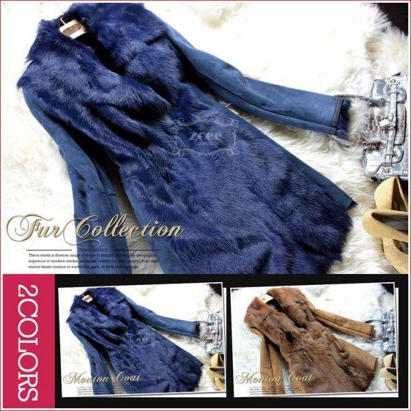 全2色 シンプルデザイン Wフェイス オーストラリア産 ラムムートンコート a116 | 