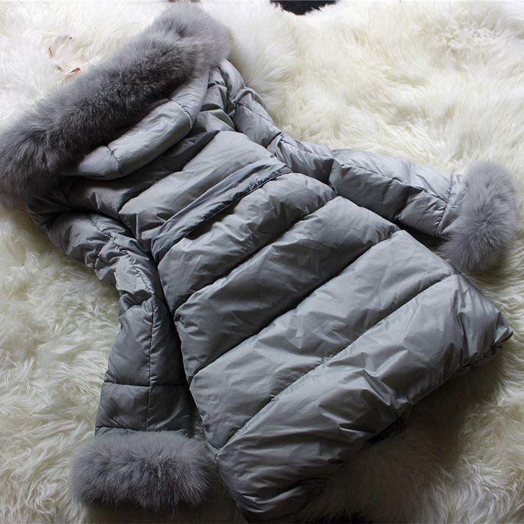 全２色 取り外し可能フォックスファー付きダウンコートb301 |  | 03