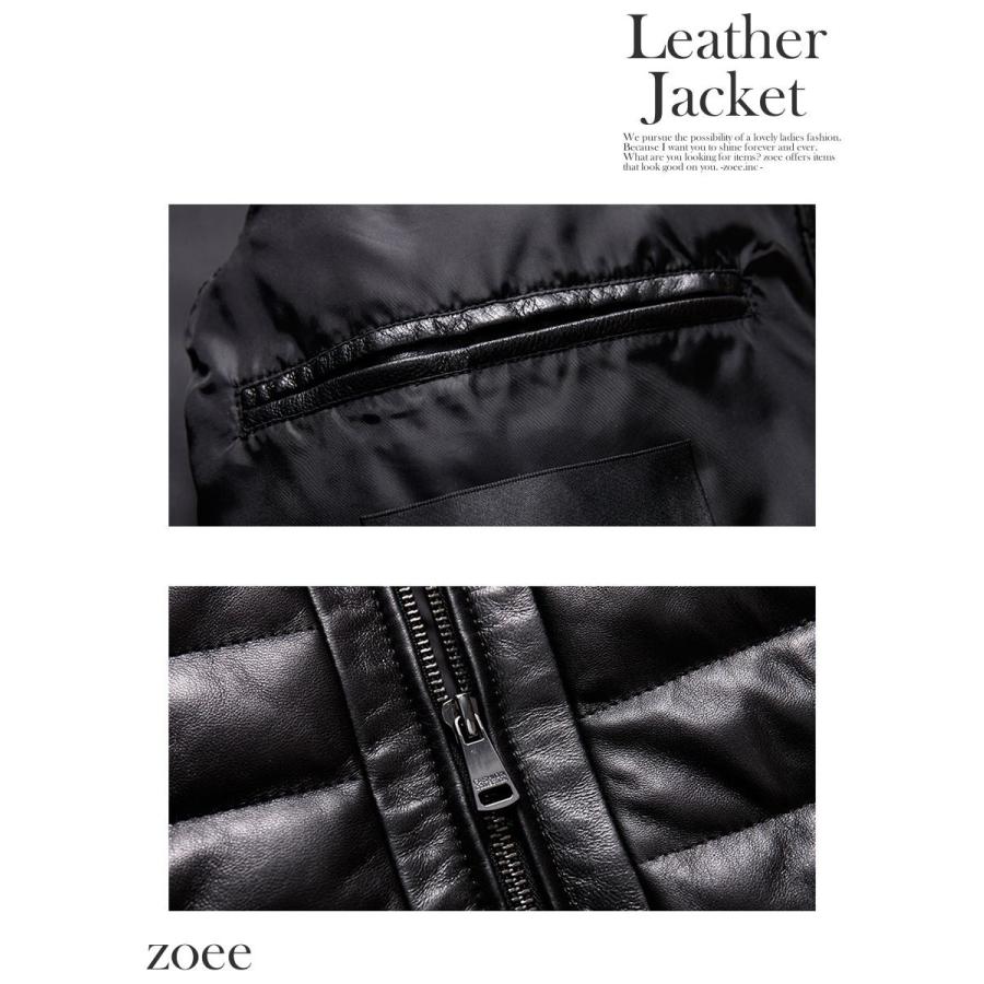 ラムレザージャケット メンズ ダウン90% 本革 羊革 ミンクファー レザージャケット アウター ジャケット d001 |  | 04