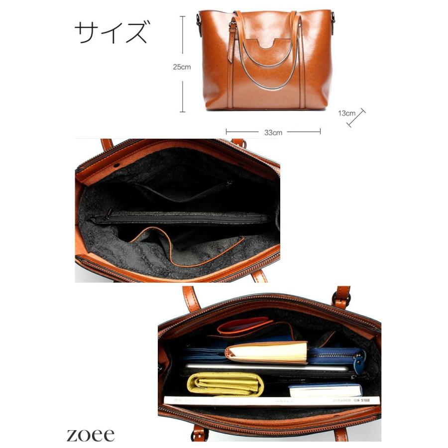 牛革バッグ レディース レザートート ブラウン/ブラック/グリーン/ブルー/ワインレッド d914 |  | 03