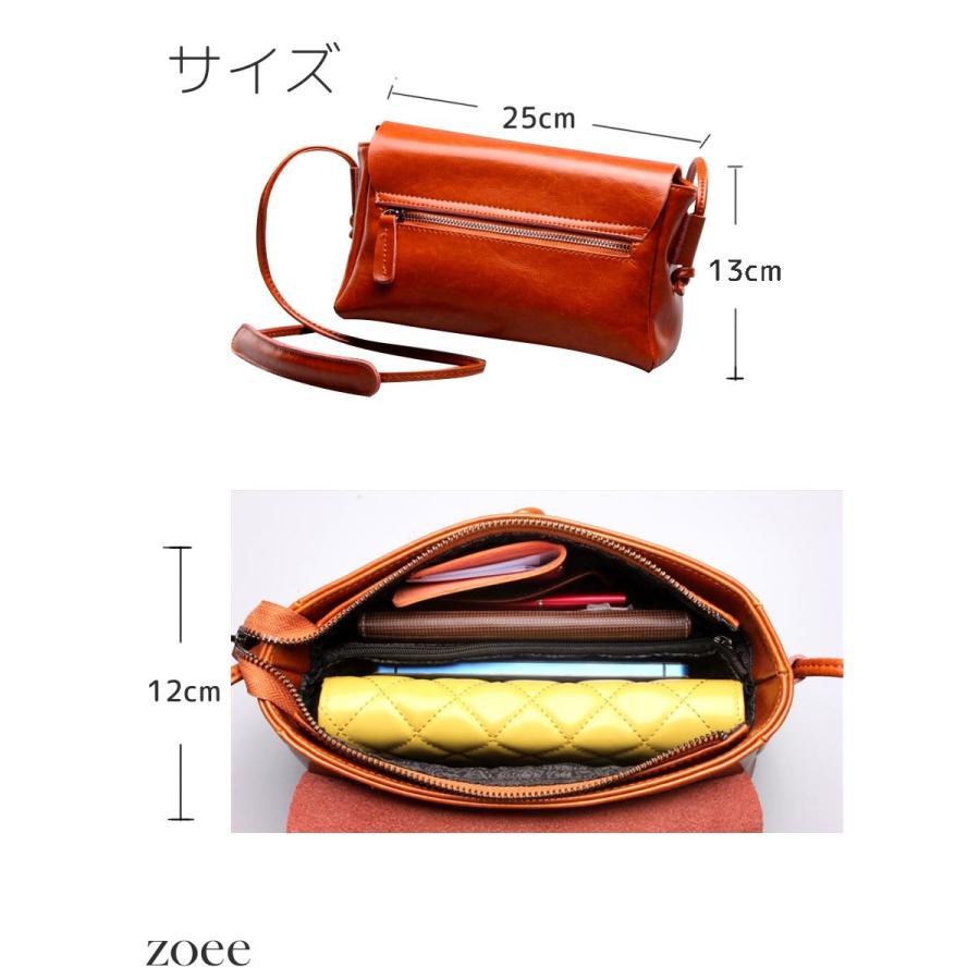 牛革バッグ レディース ショルダーバッグ  ブラウン/ブラック/チェリーピンク/ネイビー d919 |  | 04