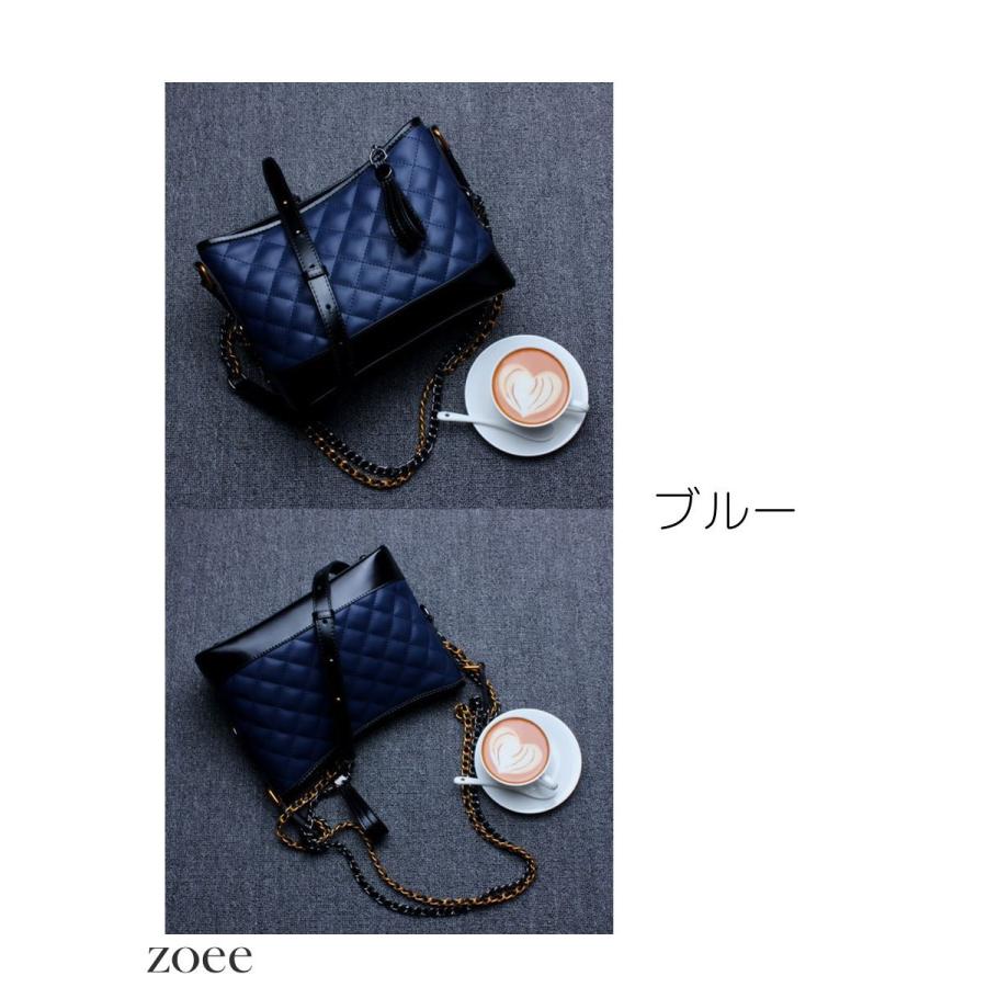 牛革バッグ レディース ショルダーバッグ レザーバッグ ブルー/ホワイト/ブラック フリーサイズ d924 |  | 05