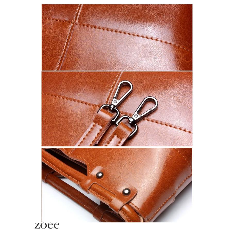 牛革バッグ レディース ハンドバッグ レザートート 2WAY ショルダーバッグ ブラウン/ブラック/ワインレッド d925 |  | 03