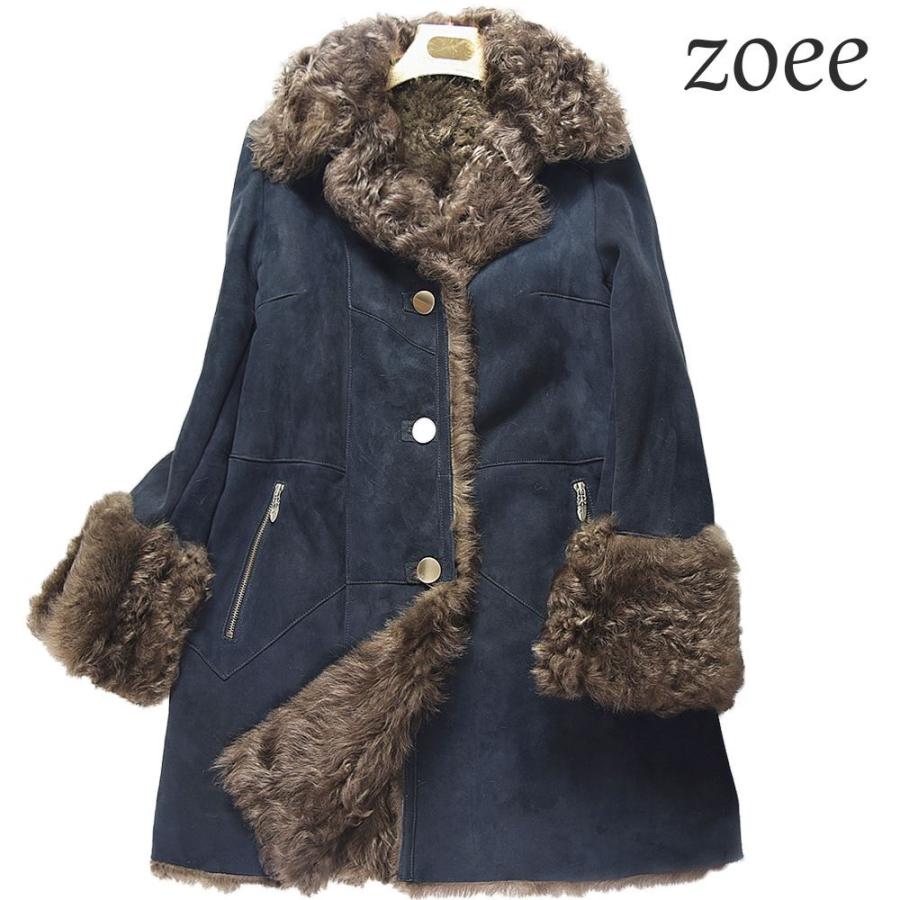ムートンコート レディース 秋冬 プレミアムムートン 羊革 おしゃれ 暖かい 上質 ラムムートン 大人 贅沢 アウター ハーフコート ネイビー L 3l E102 E102 Zoeeヤフー店 通販 Yahoo ショッピング