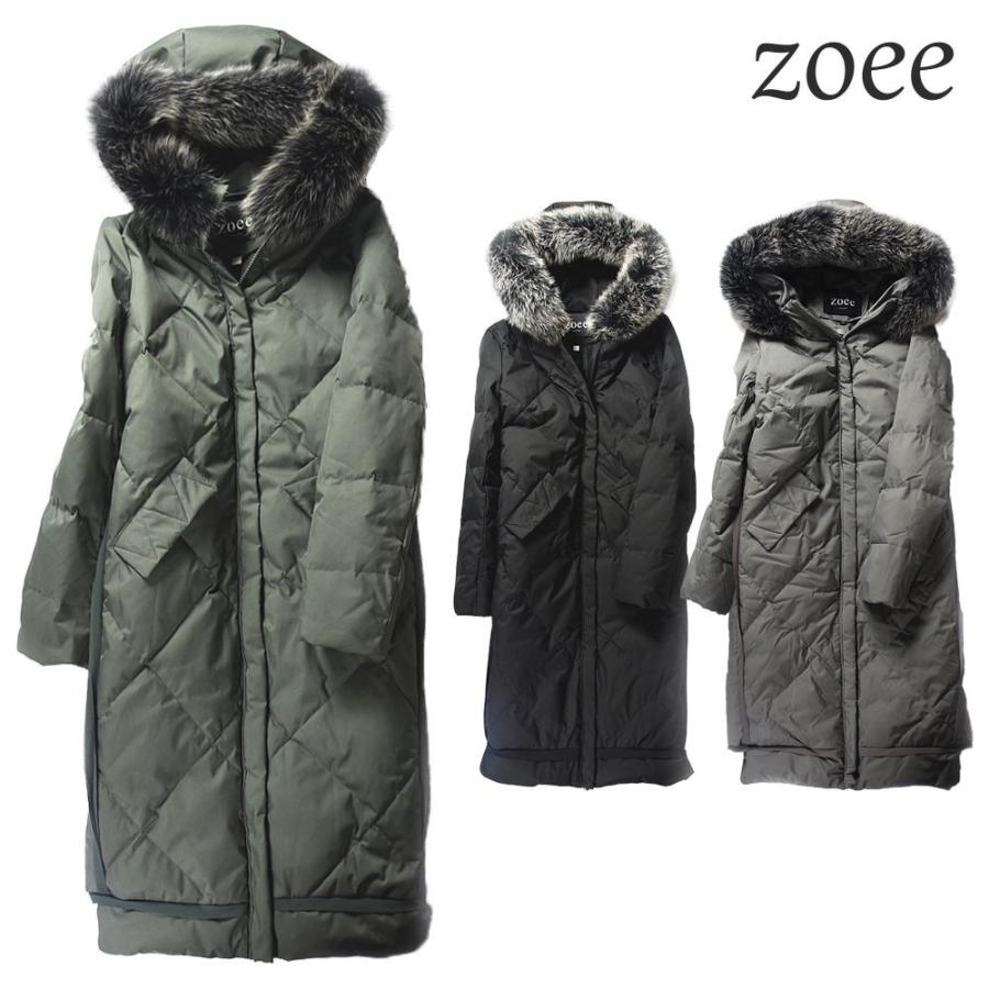 ダウンコート レディース 秋冬 フォックスファー フード ロングコート 2WAY 暖かい  おしゃれ アウター コート カーキ/ブラック/グレー M〜3L e306 | 