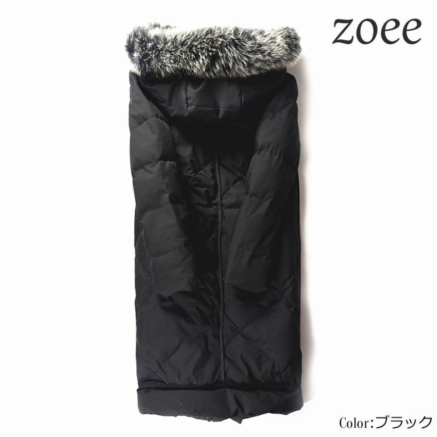 ダウンコート レディース 秋冬 フォックスファー フード ロングコート 2WAY 暖かい  おしゃれ アウター コート カーキ/ブラック/グレー M〜3L e306 |  | 11