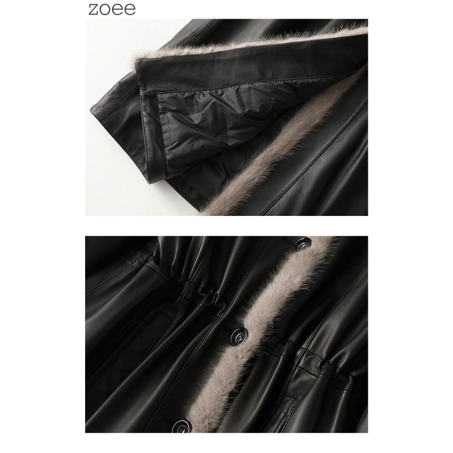 ラムレザーコート ダウン90% ミンクファー ダウンコート レディース アウター 秋冬 コート ブラック M/L/2L/3L/4L f1b30 |  | 04