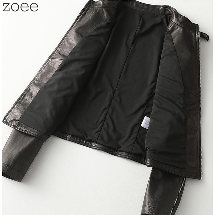 ライダースジャケット レザージャケット レディース 秋冬 アウター シングル 本革 ラムレザー ブラック M/L/2L f1b31 |  | 02