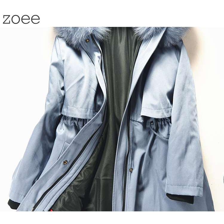 モッズコート フォックスファー ロング丈 レッキスファー レディース 秋冬 アウター 3WAY ブルー/グリーン/ベージュ/ブラック M/L/2L f1d09 |  | 03