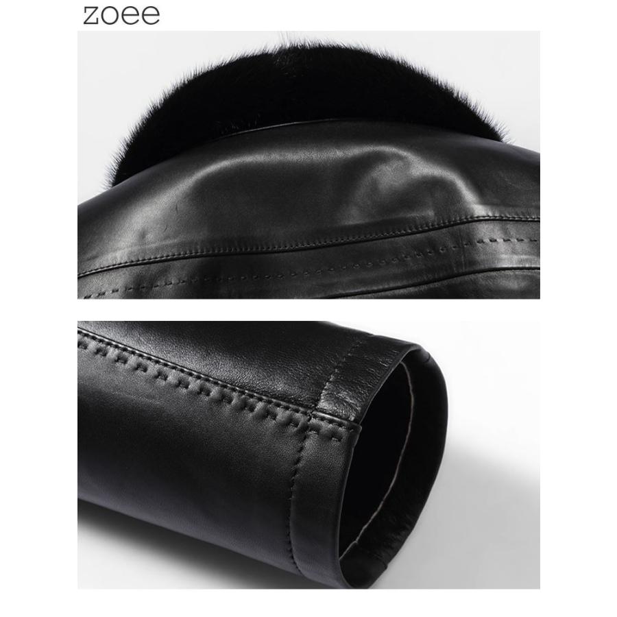 ラムレザーコート チェスターコート メンズ ミンクファー アウター 秋冬 本革 羊革 コート 長袖 無地 ブラック M/L/2L/3L/4L/5L f4a05 |  | 04