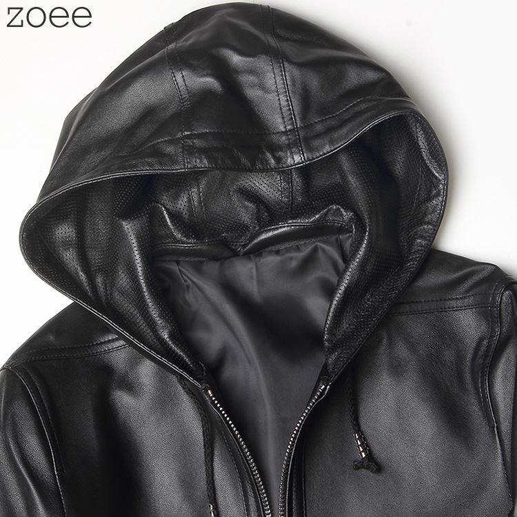 ラム レザー コート メンズ アウター 秋/冬 本革 羊革 フード フード付き シンプル ブラック M/L/2L/3L/4L/5L f4b20 |  | 02