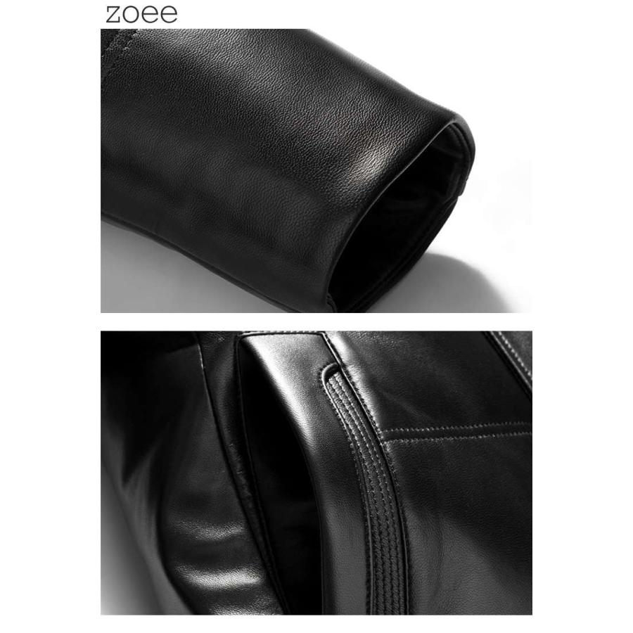 ラムレザーダウンコート ミンクファー襟 メンズ 秋冬 アウター コート 本革 レザーコート ブラック/ブラウン L/2L/3L/4L/5L f4b33 |  | 06