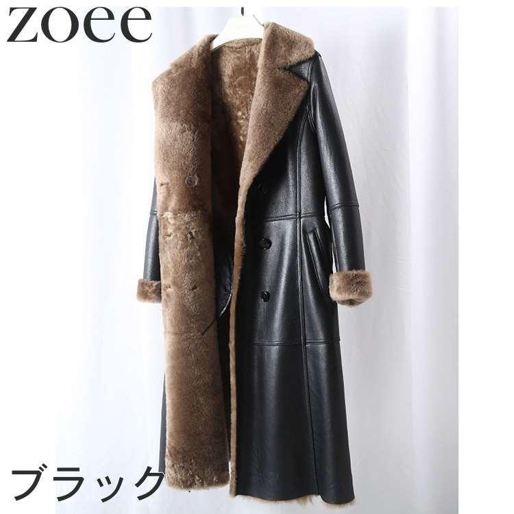 ラムムートンコート レディース 冬アウター 3L L 2L ラムレザー