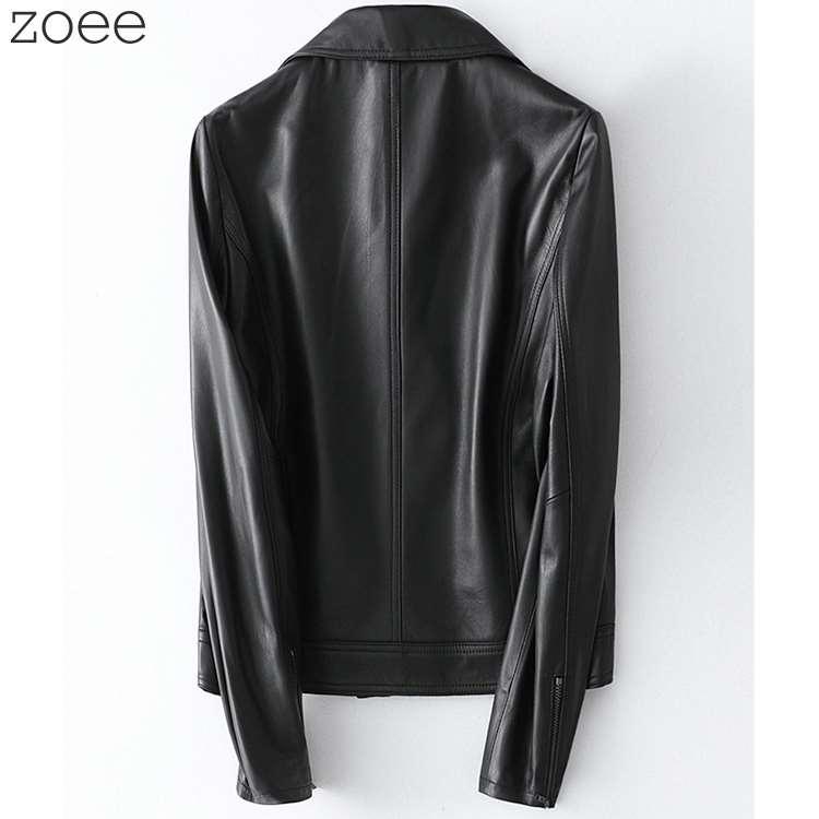 ライダースジャケット レディース アウター 秋冬 ダブル 女性 本革 羊革 可愛い ショート丈 長袖 ブラック M/L/2L/3L/4L g1b02 |  | 01
