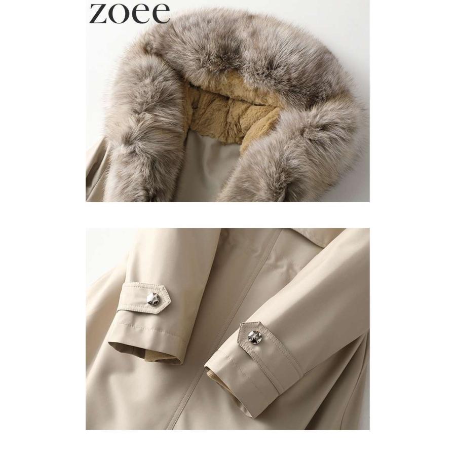 希少新品　LEQUIPE レッキスファーフード付きウールコート ふわふわ感が優しい☆フォックス付き レッキスコート フード付