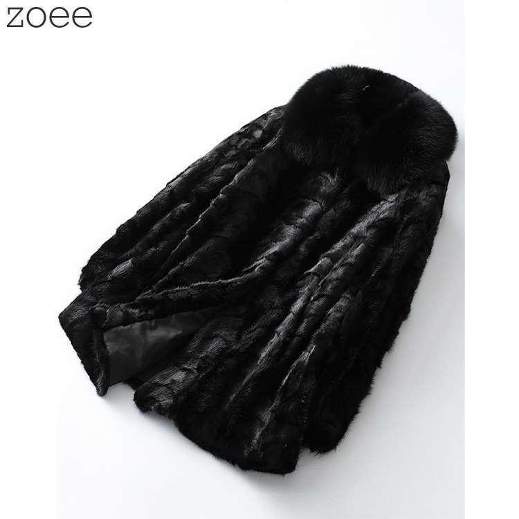 ミンクファーコート レディース 秋冬 アウター フォックスファー襟 ステンカラーコート 可愛い ブラック L/2L/3L/4L g1e04 |  | 02