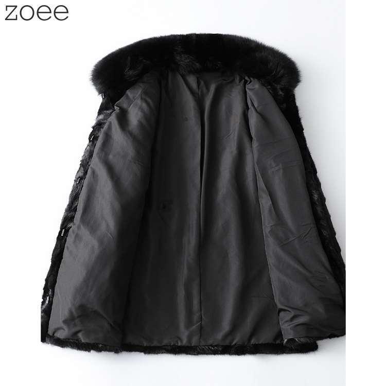 ミンクファーコート レディース 秋冬 アウター フォックスファー襟 ステンカラーコート 可愛い ブラック L/2L/3L/4L g1e04 |  | 03